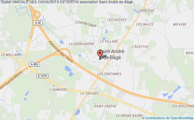 plan association Amicale Des Conscrits De Justin Saint-André-de-Bâgé