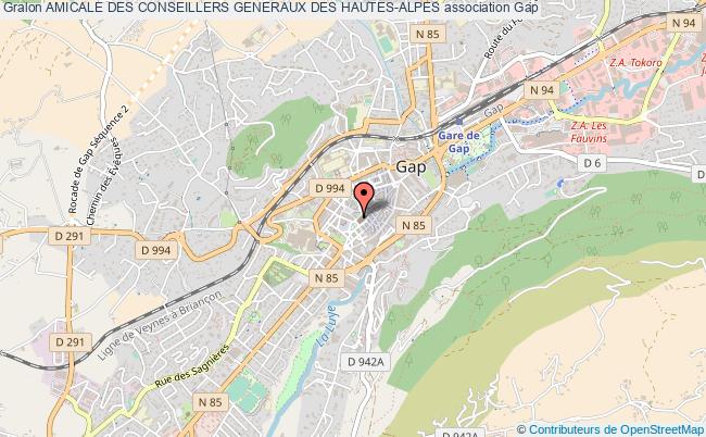 plan association Amicale Des Conseillers Generaux Des Hautes-alpes Gap