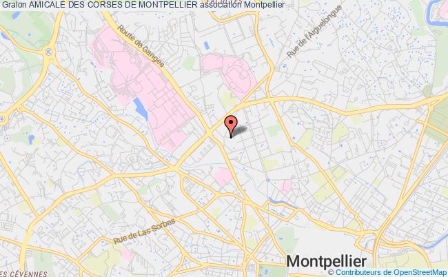 plan association Amicale Des Corses De Montpellier Montpellier