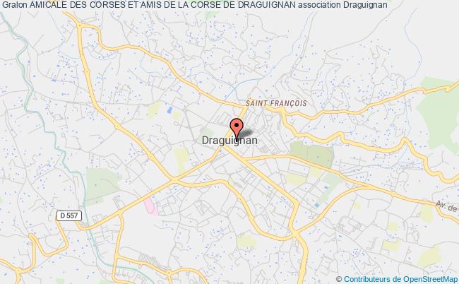 plan association Amicale Des Corses Et Amis De La Corse De Draguignan Draguignan