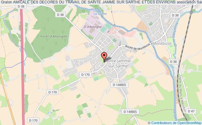 plan association Amicale Des Decores Du Travail De Sainte Jamme Sur Sarthe Et Des Environs Sainte-Jamme-sur-Sarthe