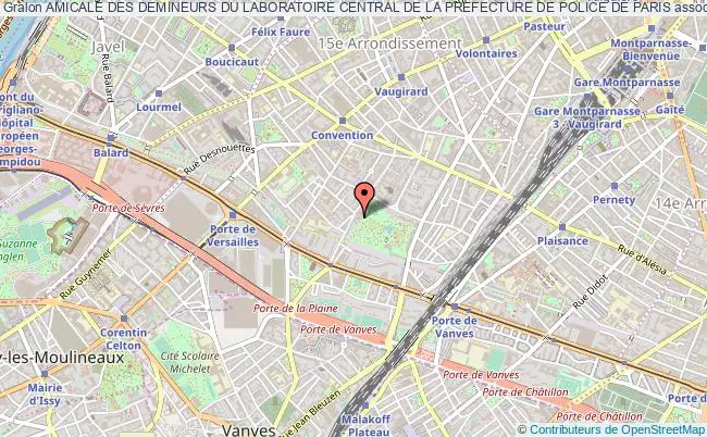 plan association Amicale Des Demineurs Du Laboratoire Central De La Prefecture De Police De Paris Paris