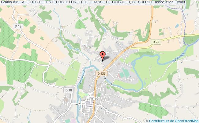 plan association Amicale Des Detenteurs Du Droit De Chasse De Cogulot, St Sulpice Eymet