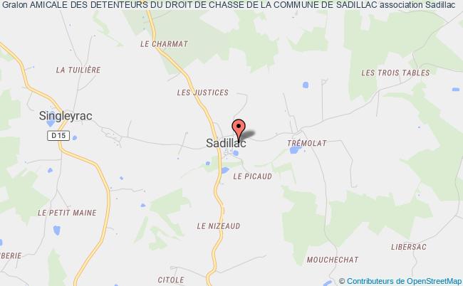 plan association Amicale Des Detenteurs Du Droit De Chasse De La Commune De Sadillac Sadillac