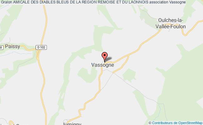 plan association Amicale Des Diables Bleus De La Region Remoise Et Du Laonnois Vassogne