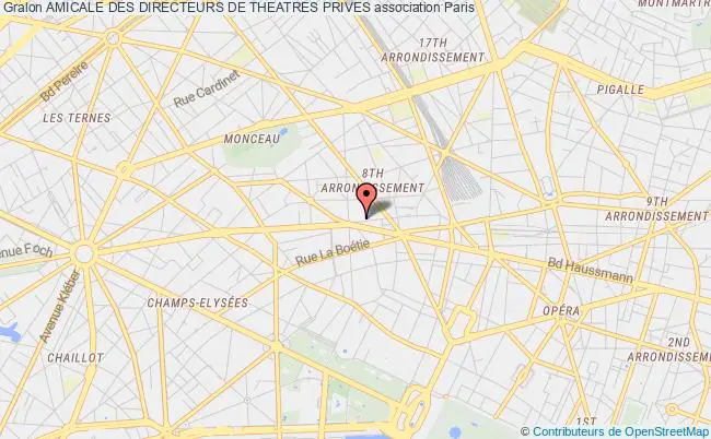 plan association Amicale Des Directeurs De Theatres Prives Paris