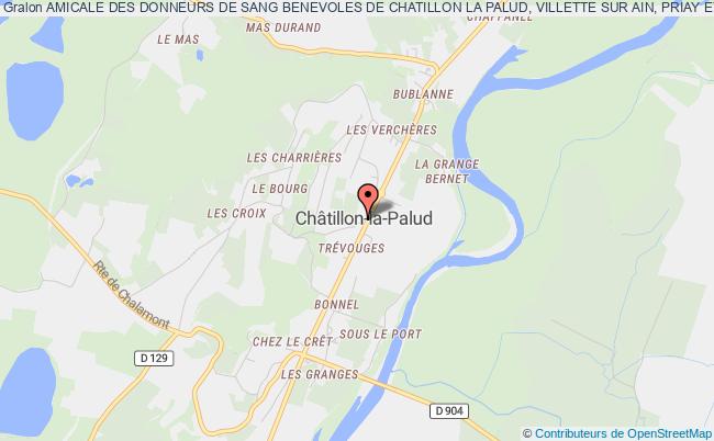 plan association Amicale Des Donneurs De Sang Benevoles De Chatillon La Palud, Villette Sur Ain, Priay Et Ses Environs 