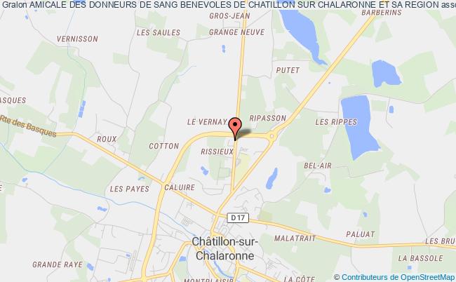 plan association Amicale Des Donneurs De Sang Benevoles De Chatillon Sur Chalaronne Et Sa Region Châtillon-sur-Chalaronne