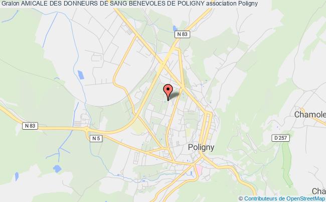 plan association Amicale Des Donneurs De Sang Benevoles De Poligny Poligny