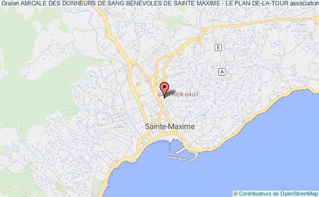 plan association Amicale Des Donneurs De Sang BÉnÉvoles De Sainte Maxime - Le Plan-de-la-tour Sainte-Maxime
