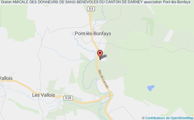 plan association Amicale Des Donneurs De Sang Benevoles Du Canton De Darney Pont-lès-Bonfays