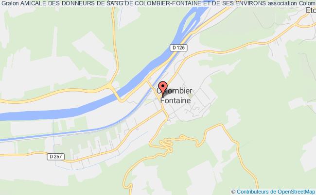 plan association Amicale Des Donneurs De Sang De Colombier-fontaine Et De Ses Environs Colombier-Fontaine
