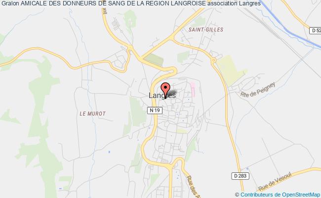 plan association Amicale Des Donneurs De Sang De La Region Langroise Langres