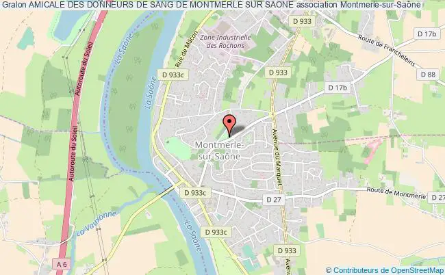 plan association Amicale Des Donneurs De Sang De Montmerle Sur Saone Montmerle-sur-Saône