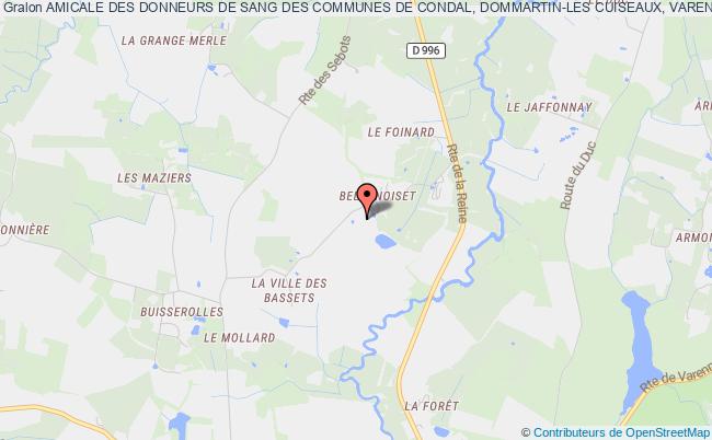 plan association Amicale Des Donneurs De Sang Des Communes De Condal, Dommartin-les Cuiseaux, Varennes-saint-sauveur Varennes-Saint-Sauveur