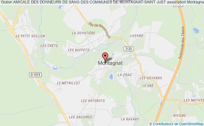 plan association Amicale Des Donneurs De Sang Des Communes De Montagnat-saint Just Montagnat