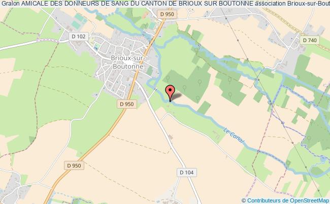 plan association Amicale Des Donneurs De Sang Du Canton De Brioux Sur Boutonne Brioux-sur-Boutonne