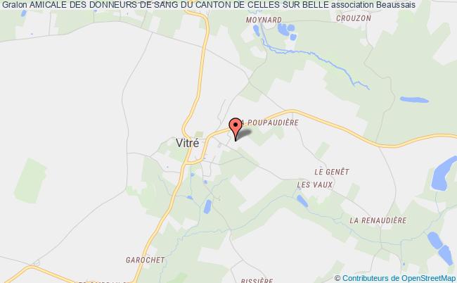 plan association Amicale Des Donneurs De Sang Du Canton De Celles Sur Belle Beaussais-Vitré