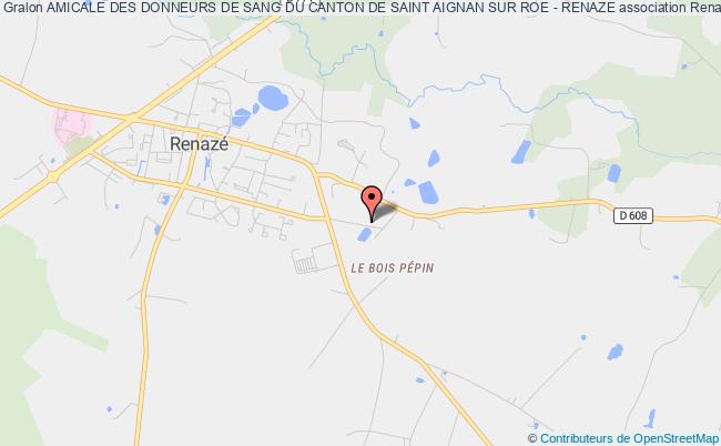 plan association Amicale Des Donneurs De Sang Du Canton De Saint Aignan Sur Roe - Renaze Renazé