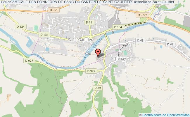 plan association Amicale Des Donneurs De Sang Du Canton De Saint-gaultier. Saint-Gaultier
