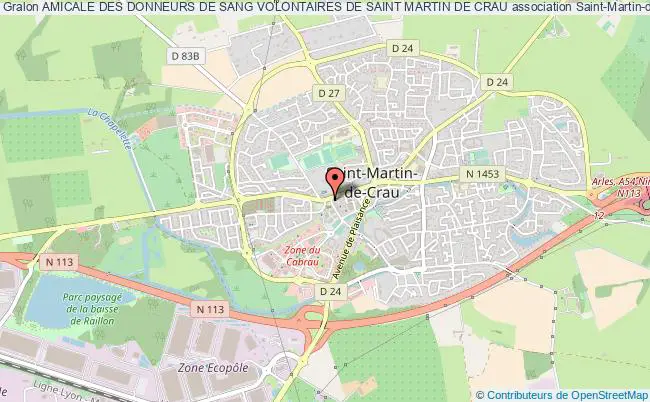 plan association Amicale Des Donneurs De Sang Volontaires De Saint Martin De Crau Saint-Martin-de-Crau