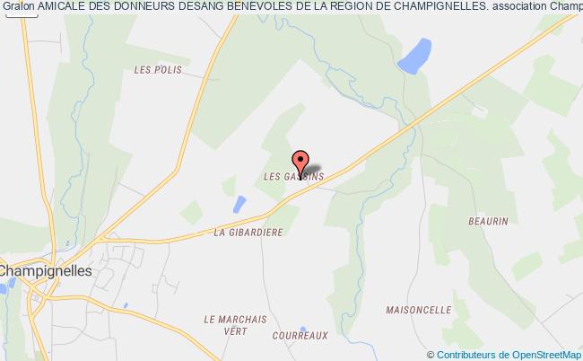 plan association Amicale Des Donneurs Desang Benevoles De La Region De Champignelles. Champignelles