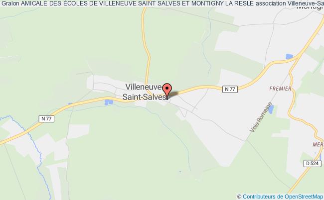 plan association Amicale Des Écoles De Villeneuve Saint Salves Et Montigny La Resle Villeneuve-Saint-Salves