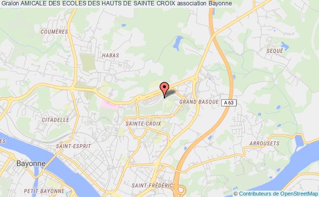 plan association Amicale Des Ecoles Des Hauts De Sainte Croix Bayonne