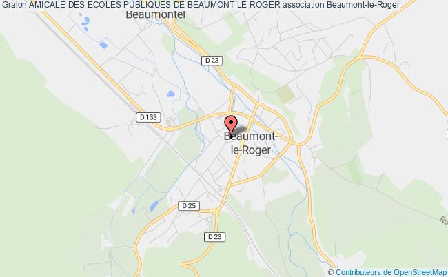 plan association Amicale Des Ecoles Publiques De Beaumont Le Roger Beaumont-le-Roger