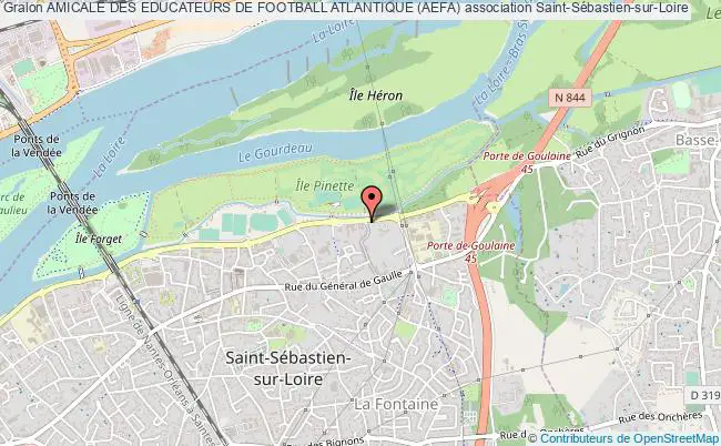 plan association Amicale Des Educateurs De Football Atlantique (aefa) Saint-Sébastien-sur-Loire