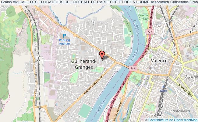 plan association Amicale Des Educateurs De Football De L'ardeche Et De La DrÔme Guilherand-Granges