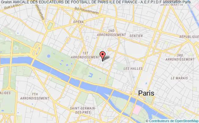plan association Amicale Des Educateurs De Football De Paris Ile De France - A.e.f.p.i.d.f Paris