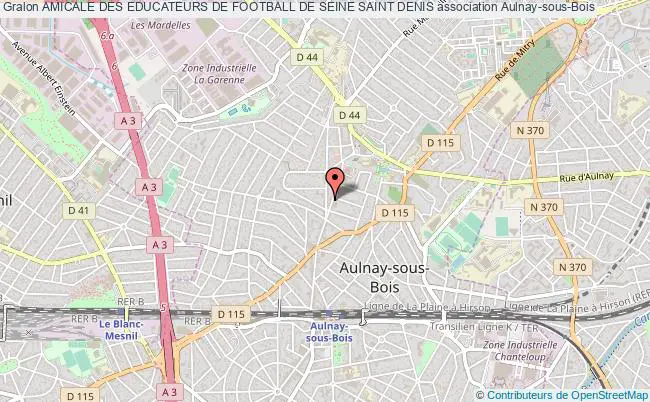 plan association Amicale Des Educateurs De Football De Seine Saint Denis Aulnay-sous-Bois