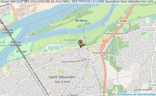 plan association Amicale Des Educateurs De Football Des Pays De La Loire Saint-Sébastien-sur-Loire