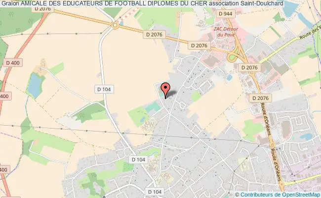 plan association Amicale Des Educateurs De Football Diplomes Du Cher Saint-Doulchard