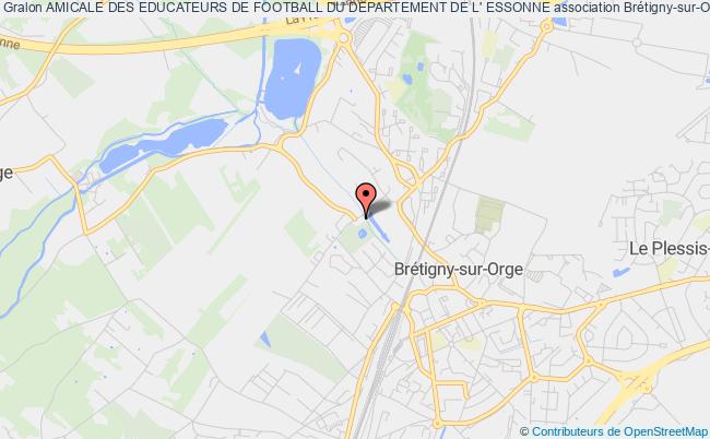 plan association Amicale Des Educateurs De Football Du Departement De L' Essonne Brétigny-sur-Orge