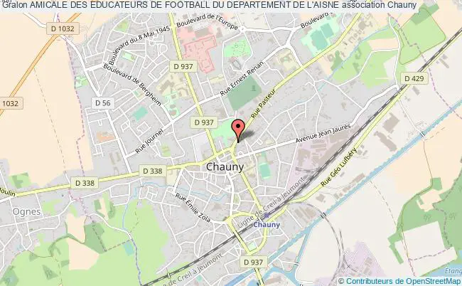plan association Amicale Des Educateurs De Football Du Departement De L'aisne Chauny
