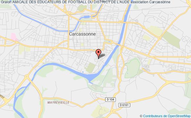 plan association Amicale Des Educateurs De Football Du District De L'aude Carcassonne