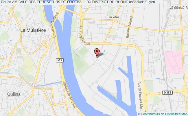 plan association Amicale Des Educateurs De Football Du District Du Rhone Lyon
