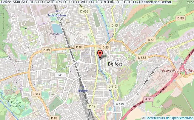 plan association Amicale Des Educateurs De Football Du Territoire De Belfort Belfort