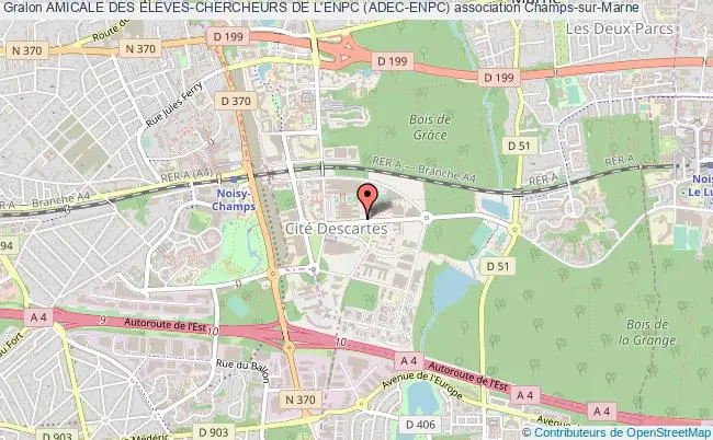 plan association Amicale Des Eleves-chercheurs De L'enpc (adec-enpc) Champs-sur-Marne