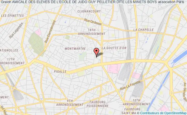 plan association Amicale Des Eleves De L'ecole De Judo Guy Pelletier Dite Les Minets Boys Paris