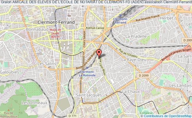 plan association Amicale Des Eleves De L'ecole De Notariat De Clermont-fd (aden) Clermont-Ferrand