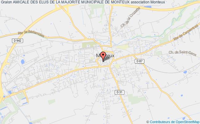 plan association Amicale Des Elus De La MajoritÉ Municipale De Monteux Monteux