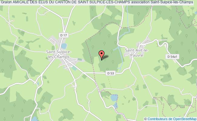 plan association Amicale Des Elus Du Canton De Saint Sulpice-les-champs Saint-Sulpice-les-Champs