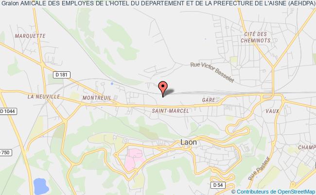 plan association Amicale Des Employes De L'hotel Du Departement Et De La Prefecture De L'aisne (aehdpa) Laon