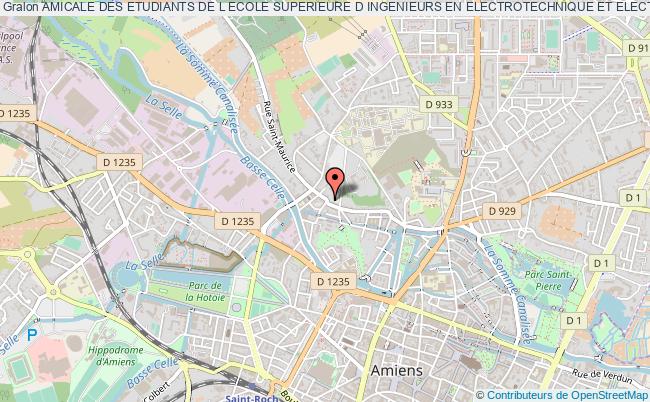 plan association Amicale Des Etudiants De L Ecole Superieure D Ingenieurs En Electrotechnique Et Electronique D Amiens Amiens