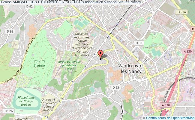 plan association Amicale Des Etudiants En Sciences Vandoeuvre-lès-Nancy