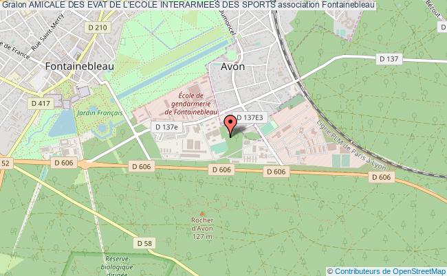 plan association Amicale Des Evat De L'ecole Interarmees Des Sports Fontainebleau