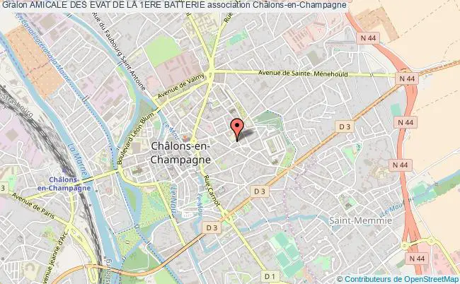 plan association Amicale Des Evat De La 1ere Batterie Châlons-en-Champagne